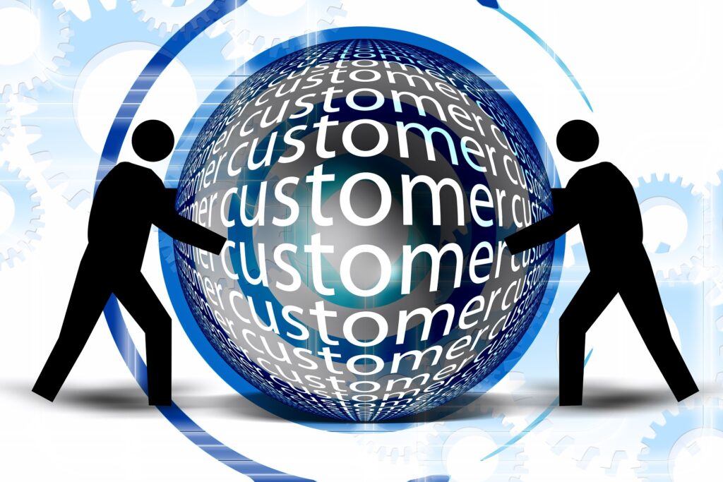 image with the written word "customer"