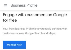 Google My Business page